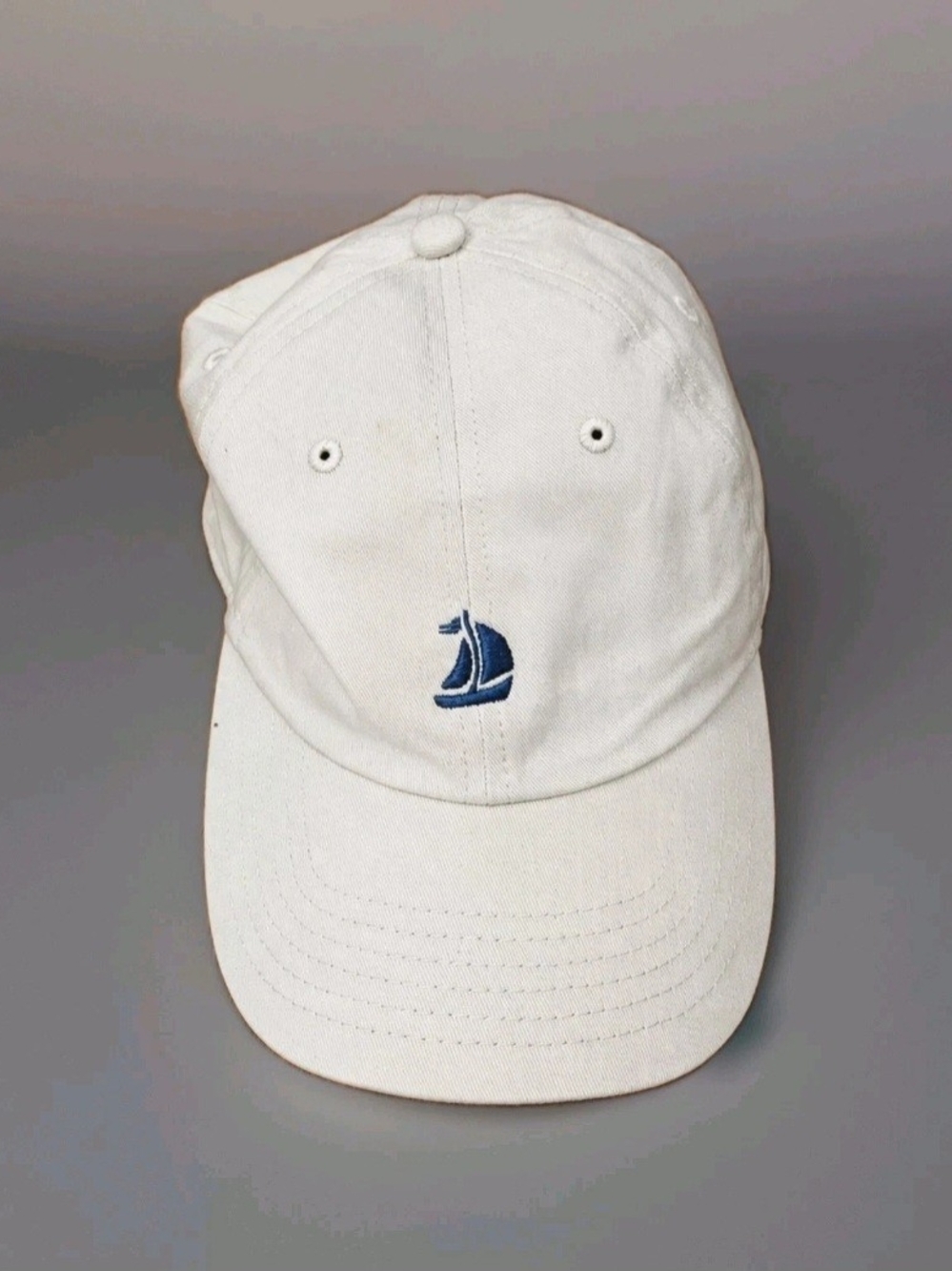 Goodfellow & Co Cream Sailboat Embroidered Baseball Cap Cotton Dad Hat